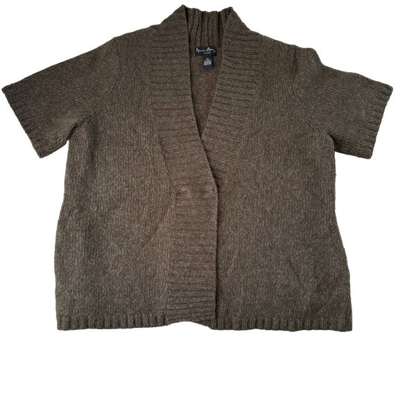 Mercer & Madison Cardigan Women 3x Lamb Wool Angora Nylon Short Sleeve - Picture 1 of 10